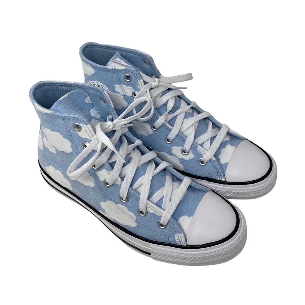 Converse Chuck Taylor Clouds Women's Sneakers Kids Blue Canvas High Top A02924F - Picture 3 of 10